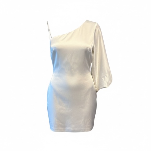 Birdy Grey Dresses & Skirts - Birdy Grey Tina Dress Size Medium M NWT One Shoulder White Mini Bridal Coquette